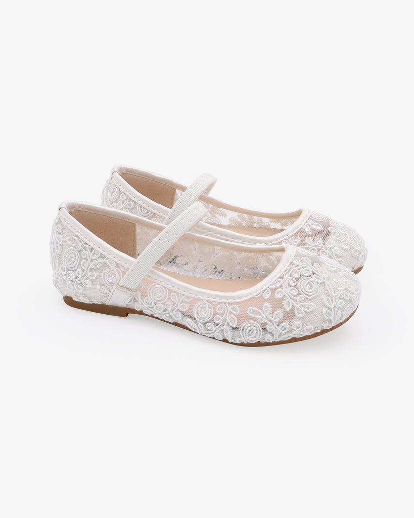 Crochet Lace Mary Jane Flats