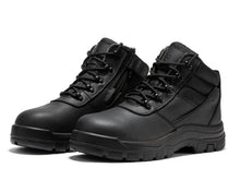 Load image into Gallery viewer, ROCKROOSTER Avalon Black 6 Inch Zip-sided Composite toe Leather Work Boots CP213BK
