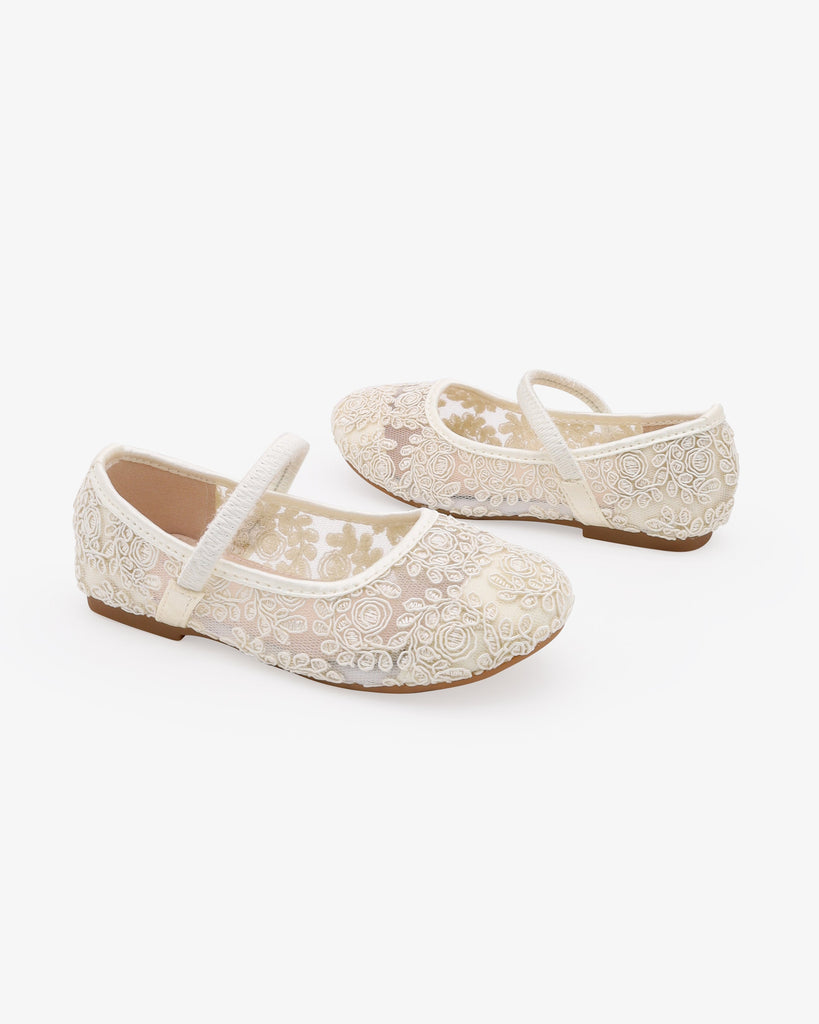 Crochet Lace Mary Jane Flats
