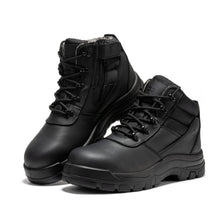 Load image into Gallery viewer, ROCKROOSTER Avalon Black 6 Inch Zip-sided Composite toe Leather Work Boots CP213BK
