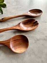 Load image into Gallery viewer, Tulum Teak Wooden Salad Serving Set - 3 Piece