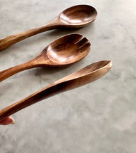 Load image into Gallery viewer, Tulum Teak Wooden Salad Serving Set - 3 Piece