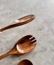 Load image into Gallery viewer, Tulum Teak Wooden Salad Serving Set - 3 Piece