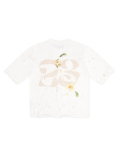 Load image into Gallery viewer, GFA Manassehy Peach Pit Knit Cropped Tee - White