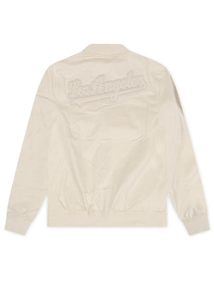 Pro Standard Los Angeles Dodgers Neutral Twill Jacket - Eggshell