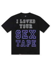 Load image into Gallery viewer, November Reine Sex Tape Heavyweight Tee - Black/Purple