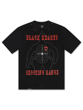 Load image into Gallery viewer, November Reine Black Hearts  Heavyweight Tee - Black/Red