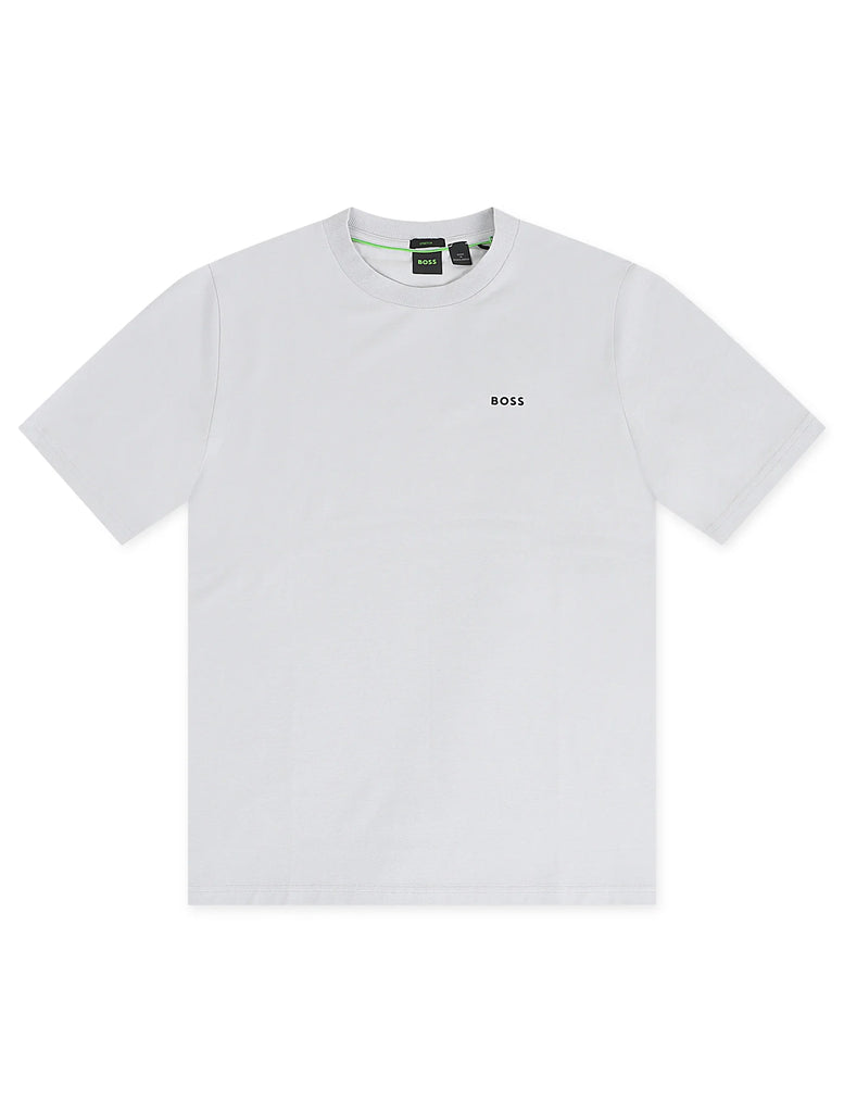 Boss Green Contrast Logo Tee - Light Grey