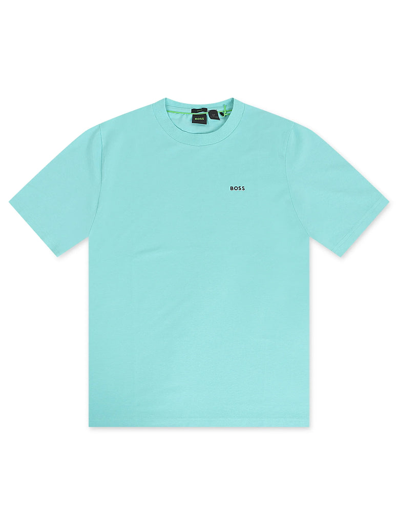 Boss Green Contrast Logo Tee - Teal