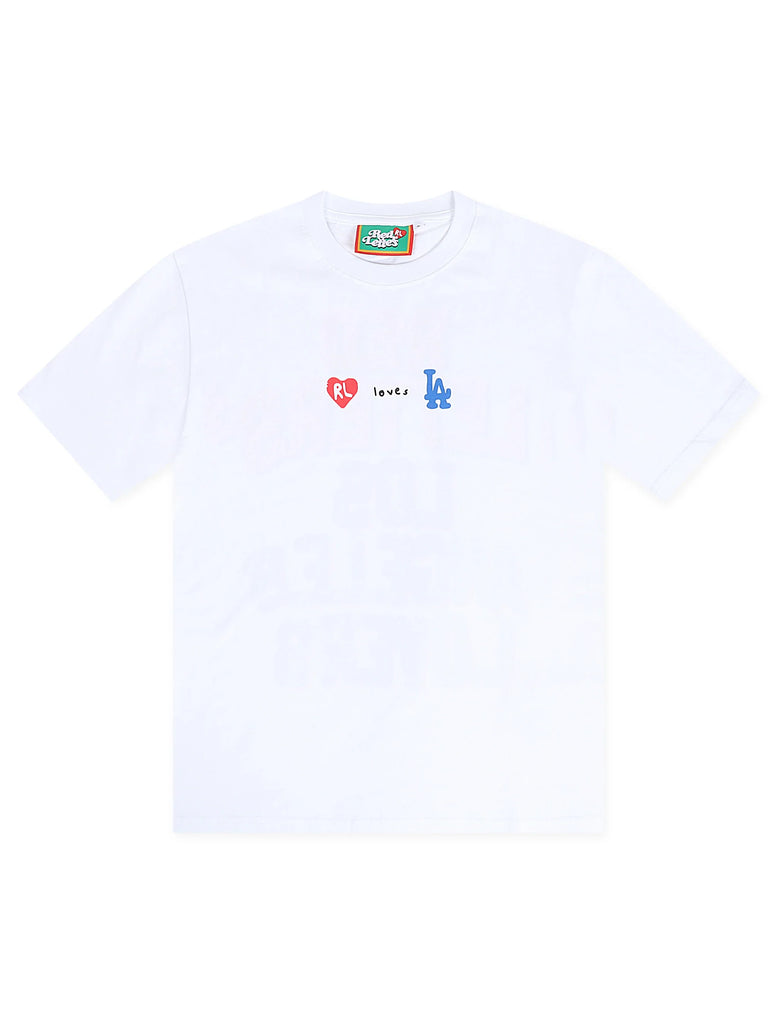 Red Letters Not LA Lovers Tee - White