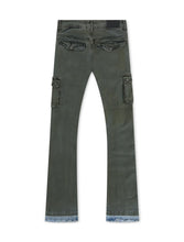 Load image into Gallery viewer, Vicious Denim Cargo Stacked Jeans - Olive