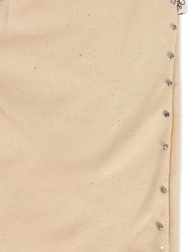Bkys Rhinestone Shorts - Beige