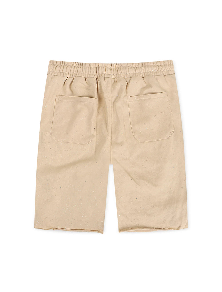 Bkys Rhinestone Shorts - Beige