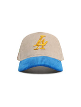 Load image into Gallery viewer, Reference Mens Paradise LA Corduroy Hat - Cream/Blue/Yellow