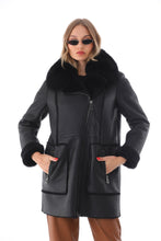 Load image into Gallery viewer, The Boreal Black Leather Women Jacket