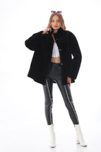 Load image into Gallery viewer, The Luxera Reversible Black Shearling Women Leather Jacket