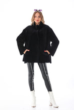 Load image into Gallery viewer, The Luxera Reversible Black Shearling Women Leather Jacket