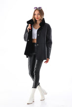 Load image into Gallery viewer, The Luxera Reversible Black Shearling Women Leather Jacket
