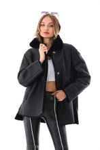 Load image into Gallery viewer, The Luxera Reversible Black Shearling Women Leather Jacket