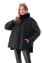 Load image into Gallery viewer, The Luxera Reversible Black Shearling Women Leather Jacket