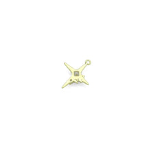 Load image into Gallery viewer, Gold Silver Clear CZ North Star Charm, Sku#A193