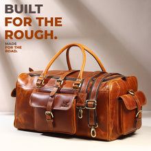 Load image into Gallery viewer, Berlin Leather Weekender Duffle Bag
