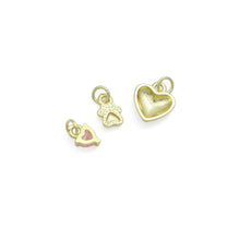 Load image into Gallery viewer, CZ Gold Heart Ram's Horn Charm Pendant,Sku#LD752