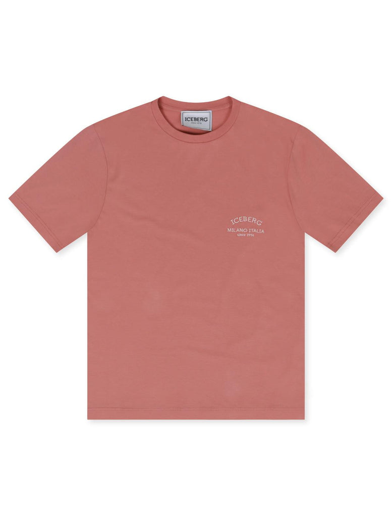 Iceberg Institutional Logo Tee- Salmon