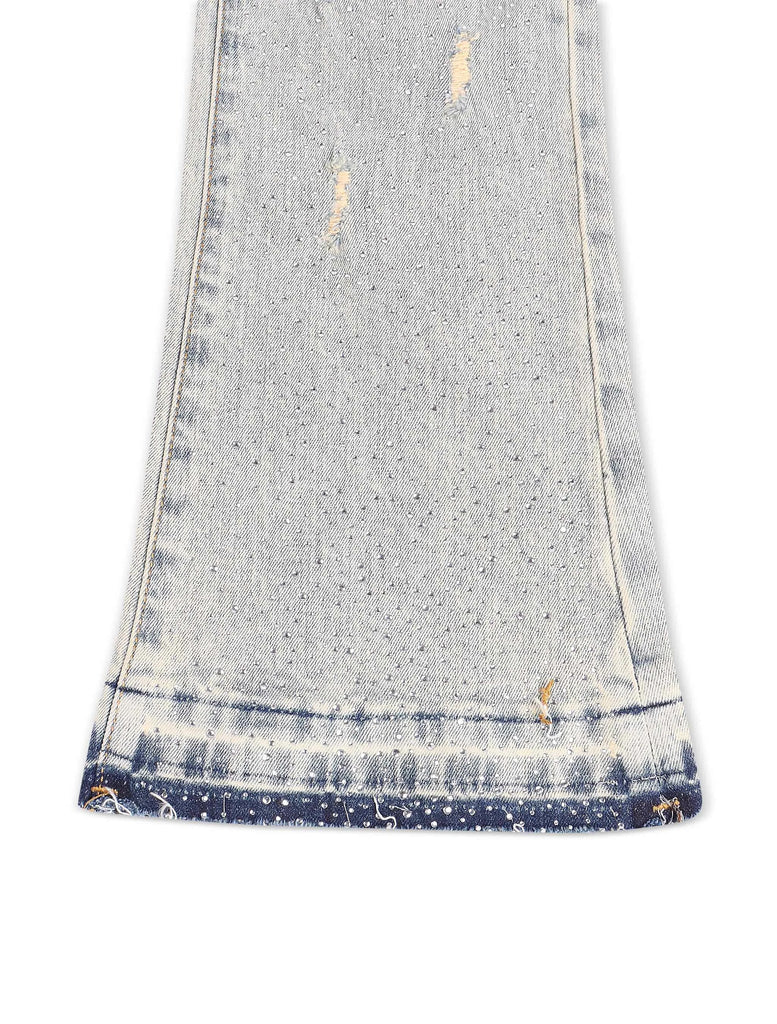 Waimea Flex Rhinestone Stacked Fit Jeans - Vintage Wash