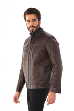Load image into Gallery viewer, The Rossi Dark Brown Leather Men Jacket
