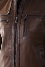 Load image into Gallery viewer, The Rossi Dark Brown Leather Men Jacket