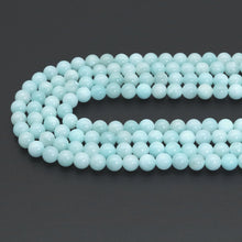 Load image into Gallery viewer, Blue Jade Round Smooth Beads, Sku#U1855
