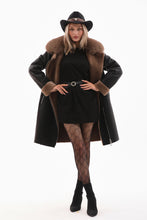 Load image into Gallery viewer, The Onyx Caramel Shearling &amp; Fox Fur Leather Women Jacket