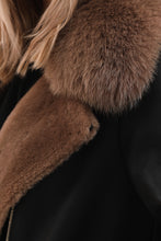 Load image into Gallery viewer, The Onyx Caramel Shearling &amp; Fox Fur Leather Women Jacket