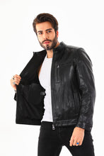 Load image into Gallery viewer, The Rossi Black Leather Men Jacket