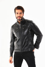 Load image into Gallery viewer, The Rossi Black Leather Men Jacket