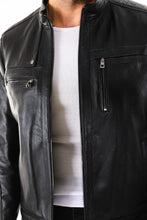 Load image into Gallery viewer, The Rossi Black Leather Men Jacket