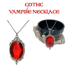 Load image into Gallery viewer, Vampire Blood Red Necklace Gothic Lolita Victorian Dark Romantic Jewelry