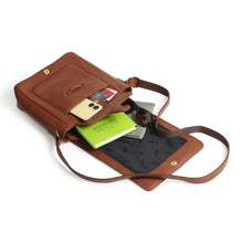 Load image into Gallery viewer, Leather Crossbody Bag for Travel Work