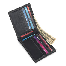 Load image into Gallery viewer, Black Textured Leather Mens Wallet