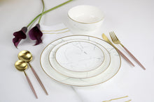 Load image into Gallery viewer, Pink and Gold Obelisk Flatware-20 Pieces