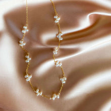 Load image into Gallery viewer, Gold Bead Pearl Layering Necklace