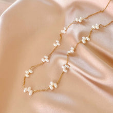 Load image into Gallery viewer, Gold Bead Pearl Layering Necklace