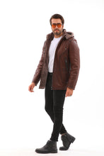 Load image into Gallery viewer, The Bergamo Brown Shearling Leather Men Jacket