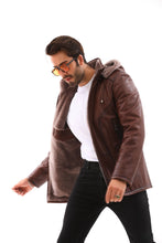 Load image into Gallery viewer, The Bergamo Brown Shearling Leather Men Jacket