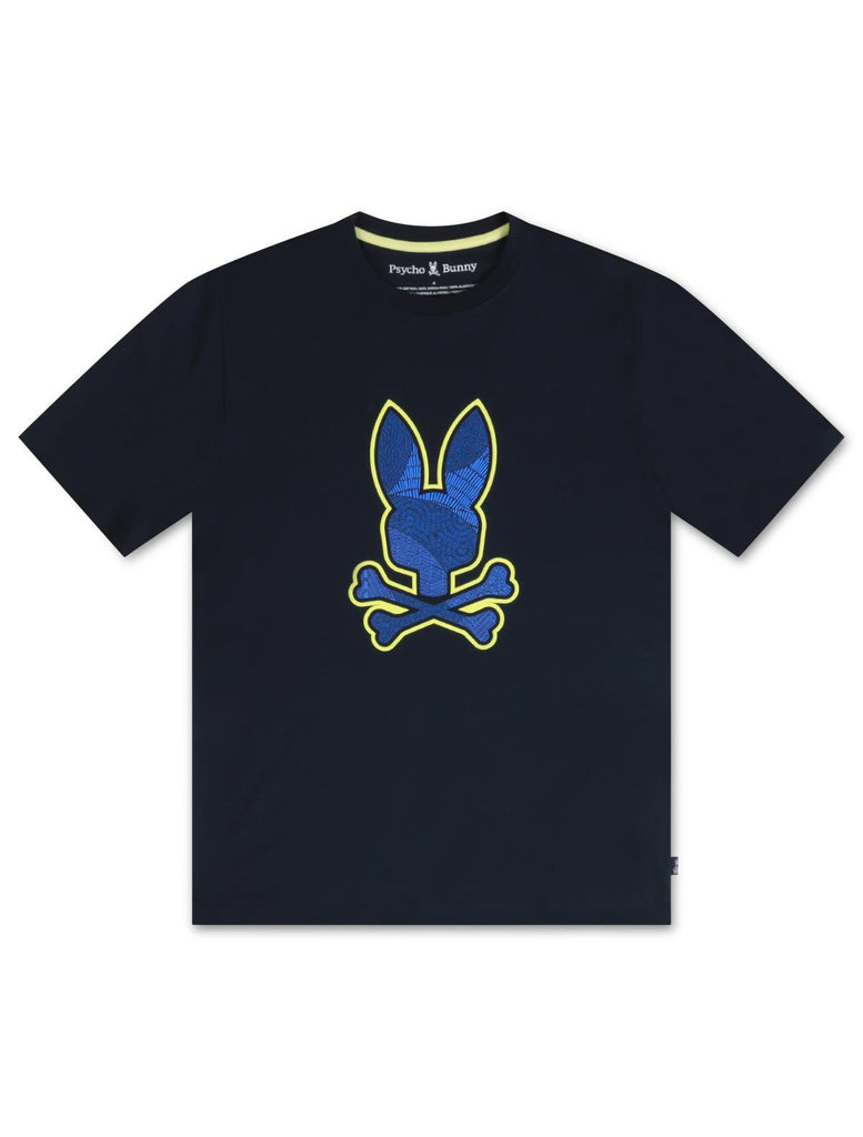 Psycho Bunny Mens Lenox Graphic Tee - Navy