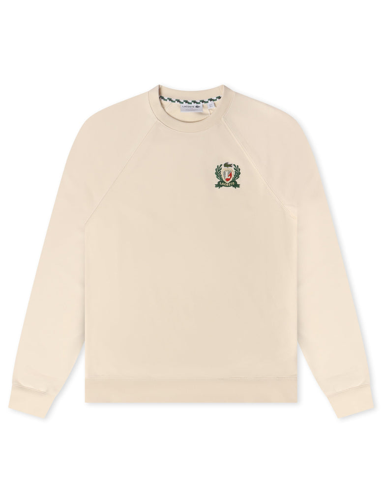 Lacoste Embroidered Shield Sweatshirt - Cream