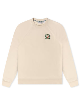 Lacoste Embroidered Shield Sweatshirt - Cream