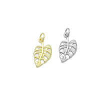 Load image into Gallery viewer, Gold Silver Leaf Charm Pendant, Sku#LX842