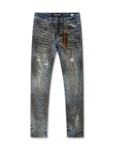 Load image into Gallery viewer, 79th Element Gold Rhinestone Denim - Blue